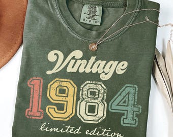 Vintage 1984 Graphic Tee, Retro Birthday Gift