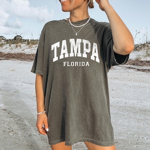Vintage Tampa Florida T-Shirt: Distressed College Style, Unisex Fit