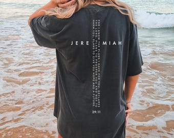 Jeremiah 29:11 Christian T-Shirt, Comfort Colors Scripture Tee