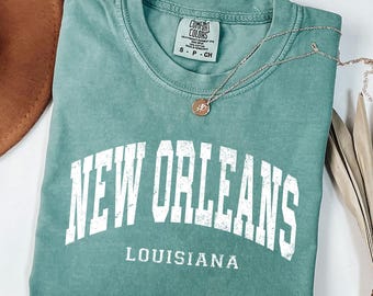 New Orleans Louisiana Comfort Colors T-Shirt: Retro College Style