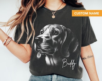 Custom Beagle Dog Portrait Shirt, Beagle Lover Gift
