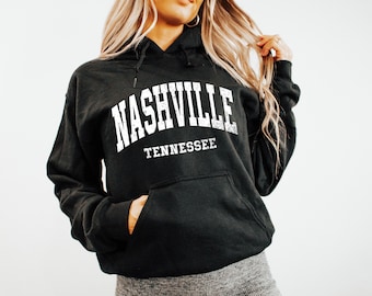 Vintage Nashville Tennessee Hoodie: Unisex College Pullover