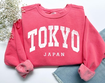 Vintage Tokyo Japan Sweatshirt: Collegiate Travel Crewneck