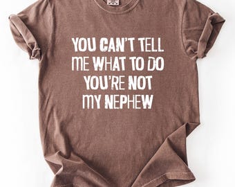 You Cant Tell Me What To Do Shirt, Funny Aunt Shirt, Youre Not My Nephew Tee, Sarcastic Aunt Gift, Aunt Humor Shirt, Fun Family Tee