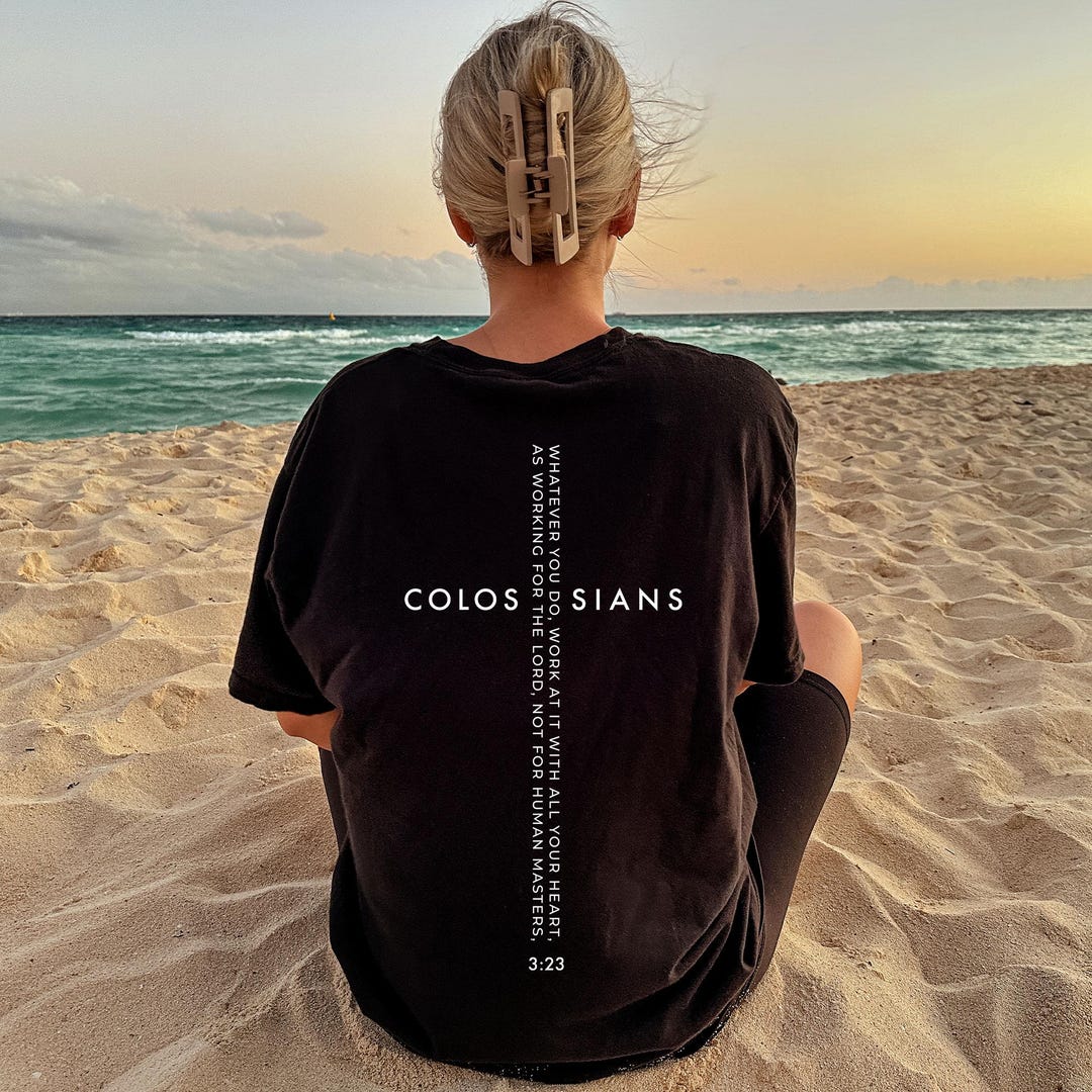Colossians 3:23 Christian T-shirt, Bible Verse Comfort Colors Tee - Etsy