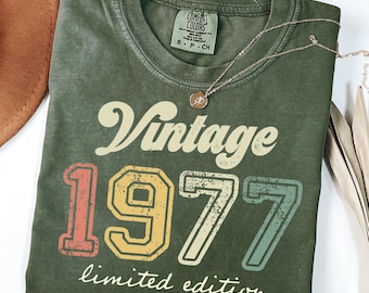Vintage 1977 Limited Edition Tee, Retro Style Shirt