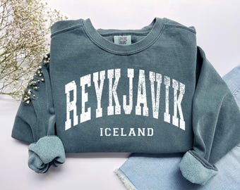 Reykjavik Iceland Crewneck Sweatshirt: Nordic Travel Apparel