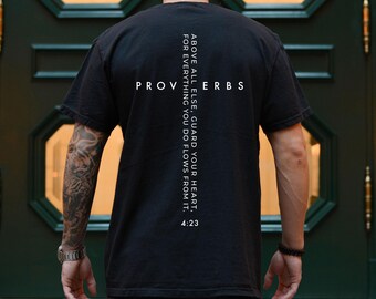 Proverbs 4:23 Shirt, Guard Your Heart Bible Verse Tee, Christian Encouragement Comfort Colors TShirt, Scripture Gift Shirt, Unisex Faith Tee