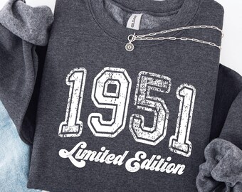 1951 Vintage Style Sweatshirt: 50s Retro Crewneck Gift