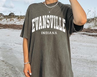 Evansville Indiana T-Shirt: Vintage College Style, State Pride