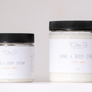 All Natural Hand and Body Cream, Shea Butter, Skin Care, Dry Skin, Dry Hands, Gift, Moisturizer, Vitamin E