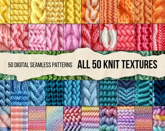 Bunt gestrickte digitale Textur, Wolleffekt-Muster png, realistisches nahtloses Muster, Scrapbookingpapier, digitaler Download, digitales Produkt
