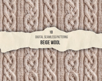 Hellbeige Stricktextur, gemütlicher Pullover, digitales Papier, taupe Strickmuster PNG, moderne Tapete, Scrapbooking, Bastelbedarf, PNG Download