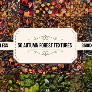 Texture fotografiche della foresta autunnale, motivi digitali foglie autunnali, sfondi fotografici foresta in autunno, carta digitale con foglie cadute di ottobre