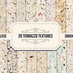 Terrazzo nahtlose Textur, Stein Muster, abstraktes digitales Papier, druckbares Muster, Terrazzo Stein Hintergrund