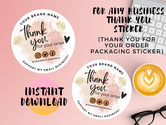 STOBOK Adesivi Decorativi Per Ringraziamento Etichette Adesive Per - Foto 6