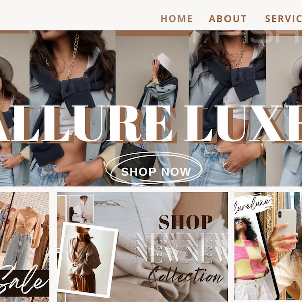 Wix Apparel Website Template Etsy