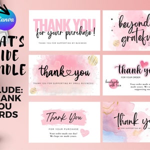 Bedankkaarten voor kleine bedrijven, notitiekaarten met klantwaardering, bijsluiters, bedankkaarten voor bedrijfseigenaren en online retailers