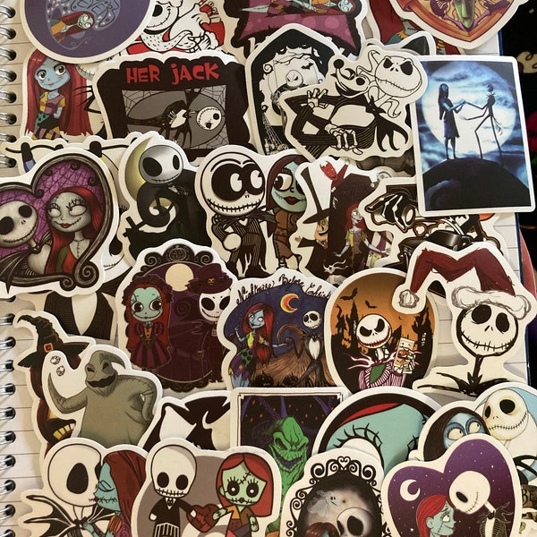 Nightmare Before Christmas stickers - lot of 30, no repeats