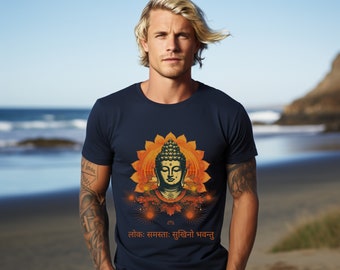 Buddha Tshirt for Men Meditating Buddha Shirt Buddha TShirt Retro Yoga Workout Tshirt Gift for Him Yoga Zen Meditation Shirt Man Hindu Shirt