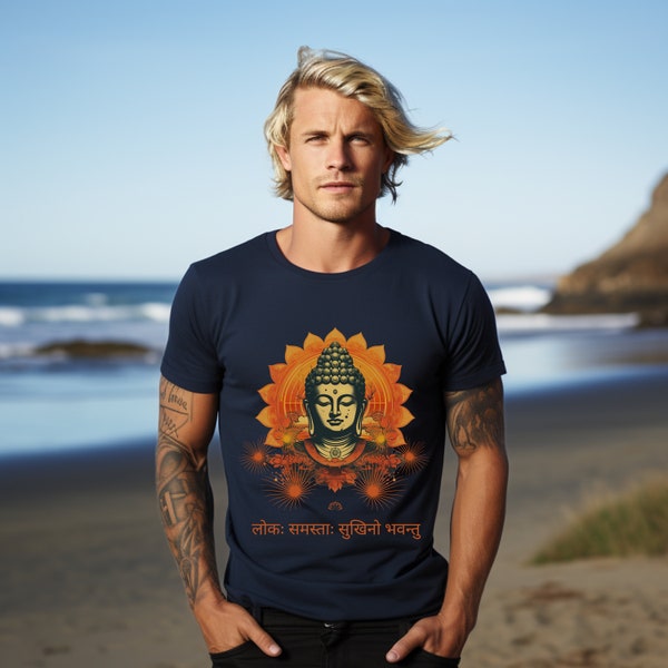 Buddha Tshirt for Men Meditating Buddha Shirt Buddha TShirt Retro Yoga Workout Tshirt Gift for Him Yoga Zen Meditation Shirt Man Hindu Shirt