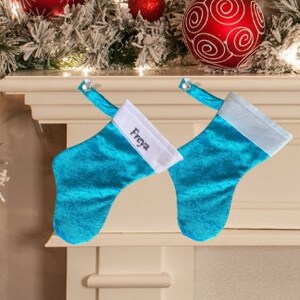 Turquoise blue christmas stockings clearance