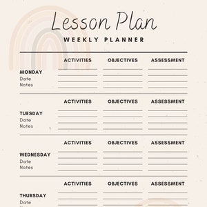 Weekly Lesson Plan