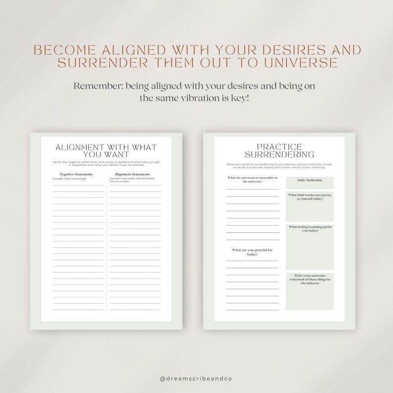 Manifestation Journal Manifestation Workbook Printable - Etsy