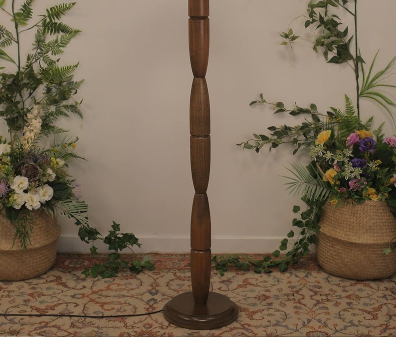 Exclusive Floor Lamp , Mid-Century Lamp , Wood Standard Lamp , Handmade Collection Lamp , Large Lamp , Home Lighting , Unique Gift image 9