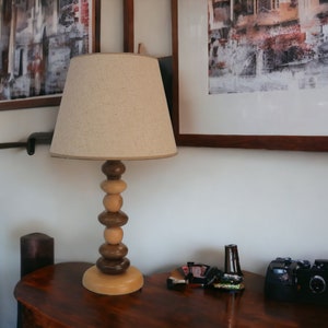 Unique Modern Table Lamp , Wooden Desk Lighting , Handmade Midcentury Table Lamp , Table Night Lamp ,Homeowner Gift image 8