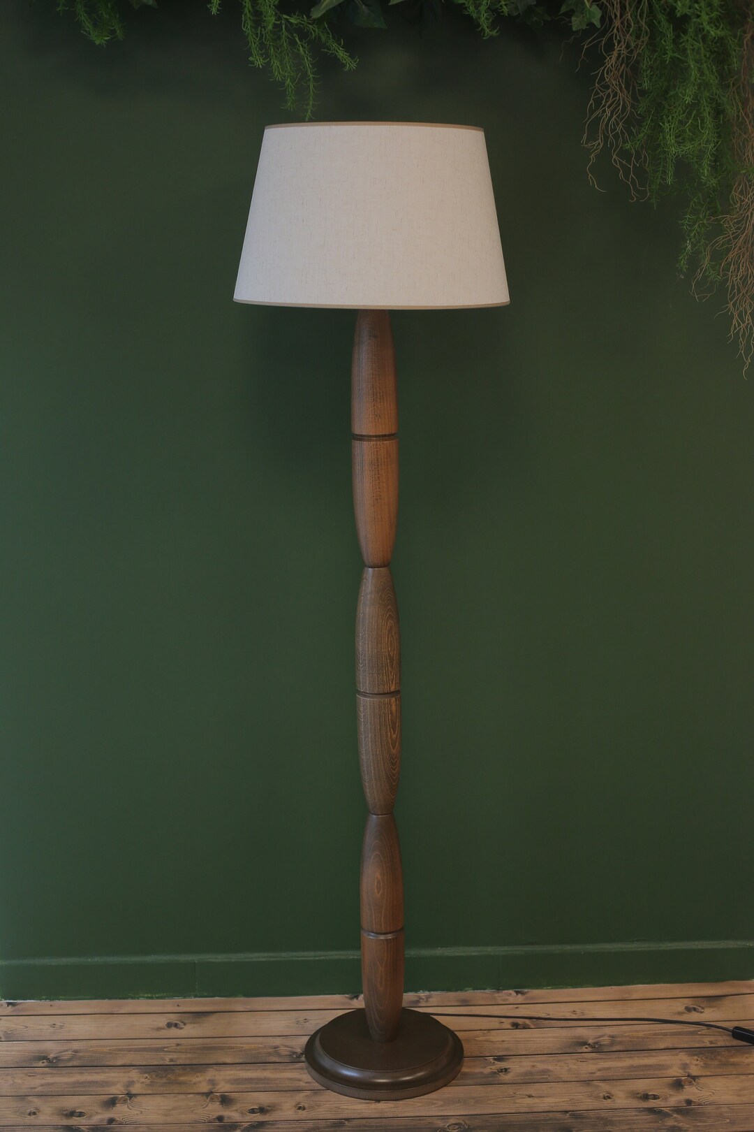 Exclusive Floor Lamp , Midcentury Lamp , Wood Standard Lamp , Handmade