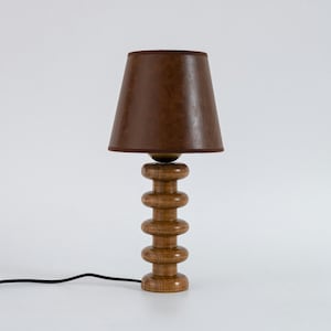 Wooden Table Lamp, Small Walnut Wood Table Lamp, Vintage Minimalist Table Lamp, Modern Farmhouse Living Room Table Lamp, Beech Desk Light