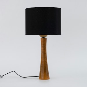 Home Decor Wooden Table Lamp, Walnut Wood Table Lamp, Vintage Desk Lamp, Rustic Table Lamp, Nightstand Table Light, Reading Desk Lamp