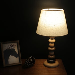 Unique Modern Table Lamp , Wooden Desk Lighting , Handmade Midcentury Table Lamp , Table Night Lamp ,Homeowner Gift image 3