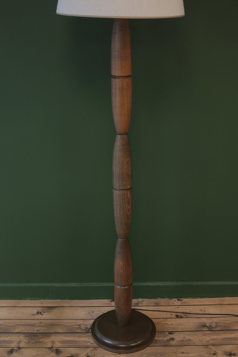 Exclusive Floor Lamp , Mid-Century Lamp , Wood Standard Lamp , Handmade Collection Lamp , Large Lamp , Home Lighting , Unique Gift image 3