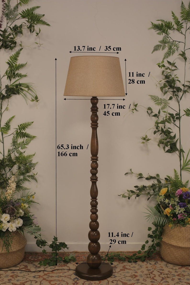Exclusive Floor Lamp , Mid-Century Lamp , Wood Standard Lamp , Handmade Collection Lamp , Large Lamp , Home Lighting , Unique Gift image 10