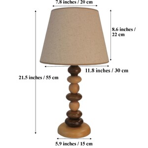 Unique Modern Table Lamp , Wooden Desk Lighting , Handmade Midcentury Table Lamp , Table Night Lamp ,Homeowner Gift image 9
