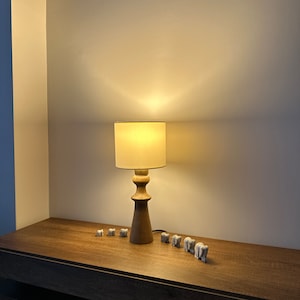 Unique Wood Table Lamp , Elegance Table Lamp , Rustic Desk Lamp , Mid Century Modern Table Light , Stylish Desk Light , Homeowner Gift