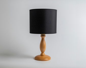 Liten sängbordslampa, läsbordslampa i trä, minimalistisk skrivbordsbelysning, vintage nattduksbordslampa, modern lantlig bordslampa