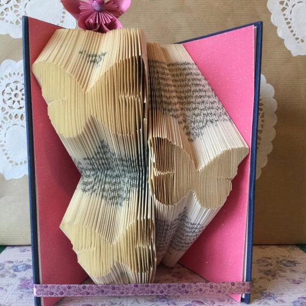 Book folding pattern for 3 Butterflies + FREE TUTORIAL | Great Gift for Family | Handmade Home Decor | Handmade Gift for Loved ones