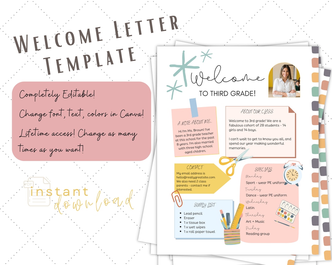 EDITABLE Teacher Letter Template About Our Class Etsy EDITABLE Teacher Letter Template About Our Class Etsy
