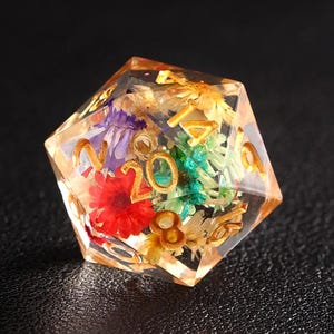 フラワー DND ダイス セット、ダンジョンズ アンド ドラゴンズ用フラワー D&D ダイス セット、多面体ダイス セット
