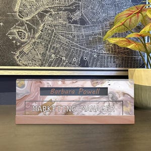 Custom Acrylic Desk Name Plate Personalized Office Name Sign Teacher Gift Back to School Desk Decor Teacher Name Plaque Acrylic Desk Sign