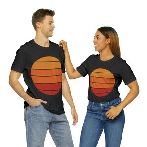 retro sun, tees & tshirts, retro, sun, sunny, orange, yellow, red