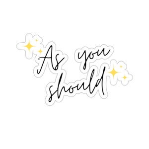 As you should Stickers, laptop stickers, laptop phrases, tiktok phrases, funny phrases, funny stickers