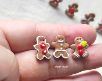 Ginger Bread Cookie Earrings/food jewelry/Food Earrings/ Polymer Clay Earrings