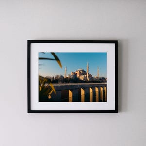 Hagia Sophia Print, Turkey Landscape Photography, Minimalist Wall Art, Istanbul Travel Poster