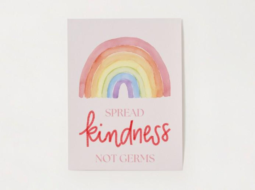 Spread Kindness Not Germs- School Nurse Health Office Poster - Etsy