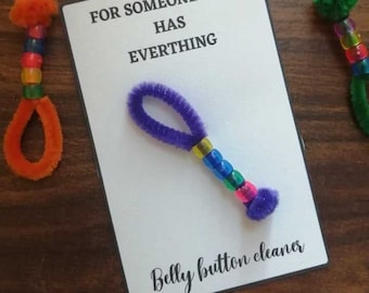 Belly button lint brush gag gift, stocking stuffer, belly button cleaner, party favor gift, Small Funny Gag Gift Idea, gift for boyfriend