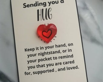 Pocket heart, sending a hug, I miss gift, anxiety gift, get well gift,surgery gift, distance relationship, thinking of you gift, cancer gift